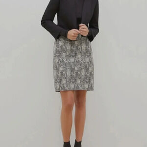 Mm.lafleur The Noho Crackle black and white pencil skirt size 14